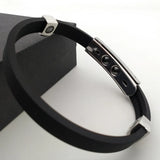 Anti-Static Stainless Steel Magnetic Beads Silicone Bracelet