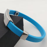Anti-Static Stainless Steel Magnetic Beads Silicone Bracelet