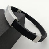Anti-Static Stainless Steel Magnetic Beads Silicone Bracelet