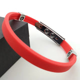 Anti-Static Stainless Steel Magnetic Beads Silicone Bracelet