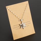 Fashionable Rotating Snowflake Pendant Necklace