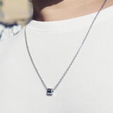 Feather Necklace Stainless Steel Long Chain Pendant Couples Jewelry