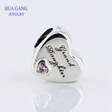 Heart Charm S925 Sterling Silver Women Jewelry