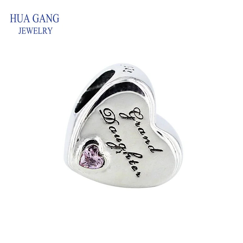Heart Charm S925 Sterling Silver Women Jewelry
