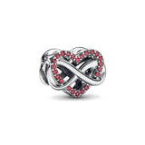 925 Silver Family Spinning Heart Globe Dangle Heart Charm Beads