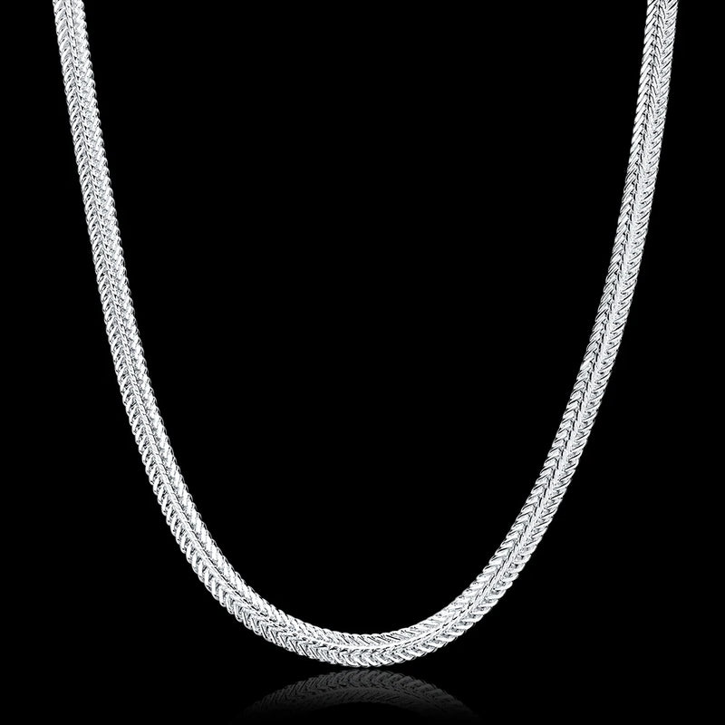 925 Silver Snake Chain Necklace for Women Men Jewelry Wedding