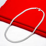 925 Silver Snake Chain Necklace for Women Men Jewelry Wedding