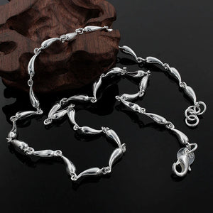 925 Sterling Silver Chain Necklace for Women Charms Jewelry