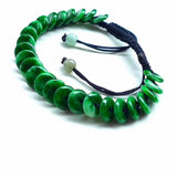 Green Stone Beads Safe Amulet Bracelet, Lucky Stone Bangle