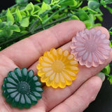 Natural Jade Sun Pendant Sunflower Pendant