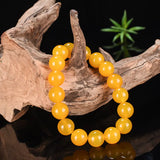 Yellow Agate Crystal Bracelet for Men and Women