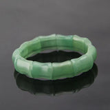 Natural Jade Carved Bamboo Bracelet Men's Gift
