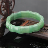 Natural Jade Carved Bamboo Bracelet Men's Gift