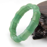 Natural Jade Carved Bamboo Bracelet Men's Gift