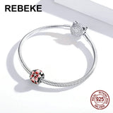 Enamel Blooming Flowers Charm Pendant 925 Sterling Silver Women Jewelry