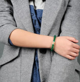 Fine Jewelry Red Green Inlaid Jade Road Pass Bracelet
