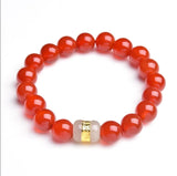 Fine Jewelry Red Green Inlaid Jade Road Pass Bracelet