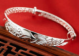 Dragon Blessing Bracelet Silver Jewelry Girl Gift