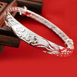 Dragon Blessing Bracelet Silver Jewelry Girl Gift