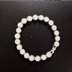 Fire Opal Bracelet Silver Plated Larger Boho Bohemia Jewelry