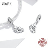 925 Sterling Silver Bird Charm Bracelet Retro Beads DIY Pendant