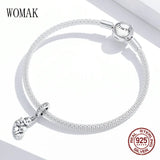 925 Sterling Silver Bird Charm Bracelet Retro Beads DIY Pendant