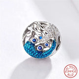 Europe Bracelet 925 Silver CZ Mermaid Beads S925 Greek Mythology Sea Charm