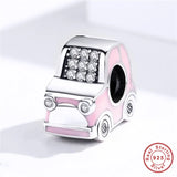 Europe Bracelet 925 Sterling Silver Pink Car Beads S925
