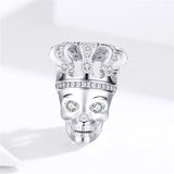 Europe Bracelet 925 Sterling Silver Halloween King Skeleton Beads