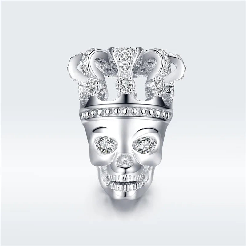 Europe Bracelet 925 Sterling Silver Halloween King Skeleton Beads