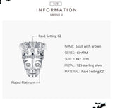 Europe Bracelet 925 Sterling Silver Halloween King Skeleton Beads