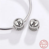 925 Silver Kissing Heart Couple Cats Beads S925 Romantic Cat Charms