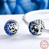 Europe Bracelet Sky CZ Moon Charm 925 Sterling Silver Star Beads Accessories