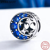 Europe Bracelet Sky CZ Moon Charm 925 Sterling Silver Star Beads Accessories