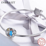 Ocean Fish Shell Beads Bracelet 925 Silver Swimming Sea Turtle Necklace