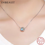 Ocean Fish Shell Beads Bracelet 925 Silver Swimming Sea Turtle Necklace