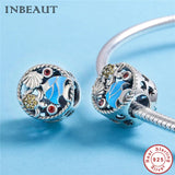 Ocean Fish Shell Beads Bracelet 925 Silver Swimming Sea Turtle Necklace