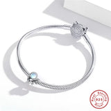 Sterling Silver Space Walk Charms Beads for Bracelet Pendant DIY