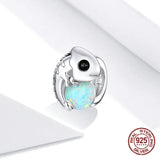 925 Silver Chameleon Charm Beads for Bracelet Making