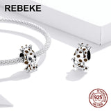 925 Silver Baby Giraffe Charm Bead for Bracelet Making Women Fine Jewelry