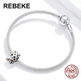 925 Silver Baby Giraffe Charm Bead for Bracelet Making Women Fine Jewelry