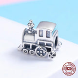 925 Sterling Silver Locomotive Beads Charm for Bracelet Making