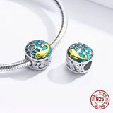 925 Sterling Silver Marine Series Whale Beads Charm Bracelet for Women