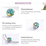 925 Sterling Silver Marine Series Whale Beads Charm Bracelet for Women