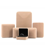 Flannel Jewelry Box Velvet Lined Iron Material Outer Surface