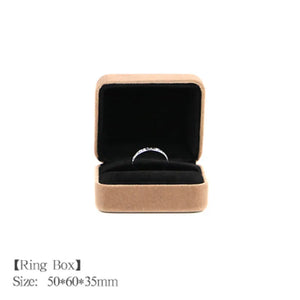 Flannel Jewelry Box Velvet Lined Iron Material Outer Surface
