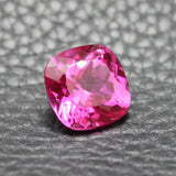 Rose Red Tourmaline Stone Beads for Jewelry Making - Square Shape