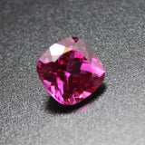 Rose Red Tourmaline Stone Beads for Jewelry Making - Square Shape