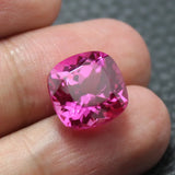 Rose Red Tourmaline Stone Beads for Jewelry Making - Square Shape