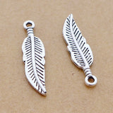 Alloy Antique Silver Flower Cap Leaf Charm Pendant Choker DIY